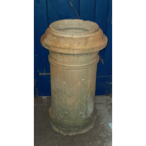 209 - PAIR AND ONE OTHER TERRACOTTA CHIMNEY POTS