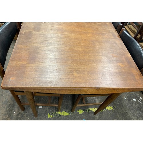 90 - EVEREST 1960S TEAK DINING TABLE AND FOUR CHAIRS