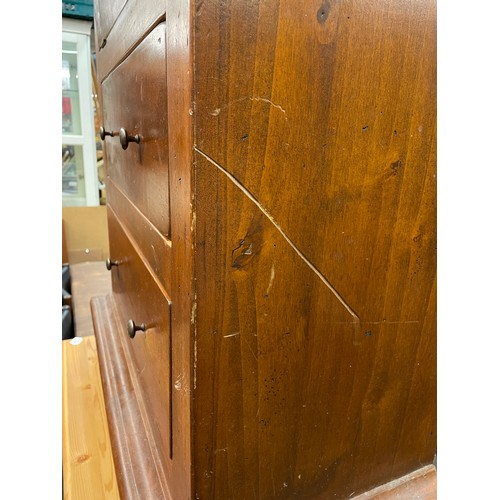 87 - HARDWOOD DROP DRAWER MEDIA UNIT