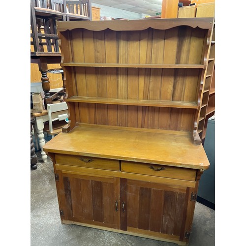 80 - PINE DRESSER WITH PLATE RACK