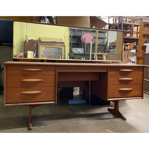 197 - 1970S TEAK KNEEHOLE DRESSING TABLE