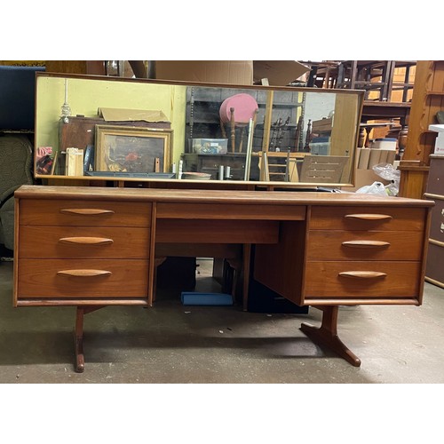 197 - 1970S TEAK KNEEHOLE DRESSING TABLE