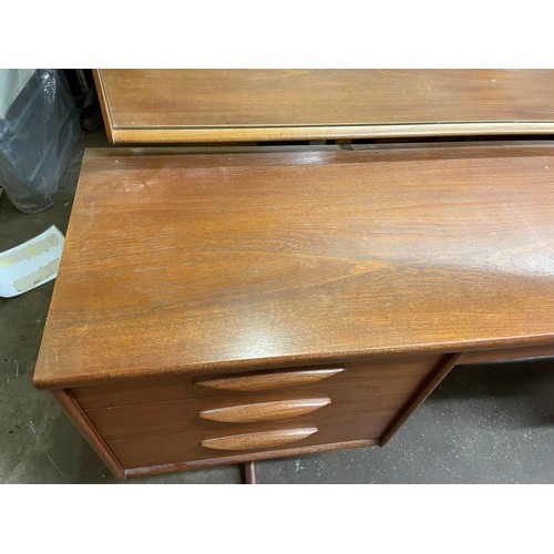 197 - 1970S TEAK KNEEHOLE DRESSING TABLE