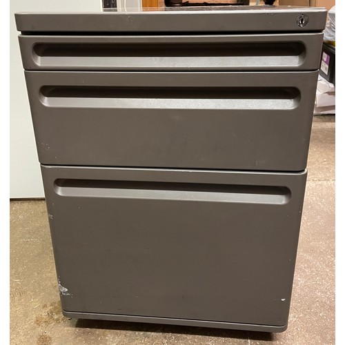 75 - METAL MOBILE THREE DRAWER FILING CHEST