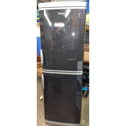 139 - BLACK SERVIS FROST FREE FRIDGE FREEZER