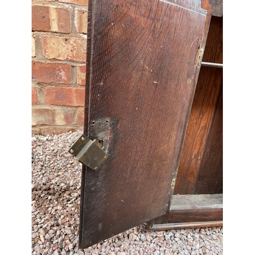 208 - GEORGE III PLATE RACK OFF A DRESSER WITH FIELDED PANEL DOORS