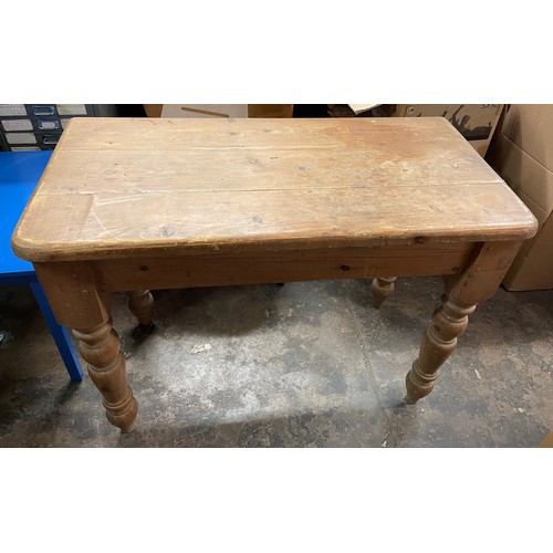 152 - VICTORIAN STYLE PINE NARROW TABLE