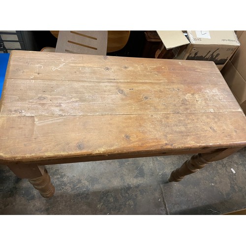 152 - VICTORIAN STYLE PINE NARROW TABLE