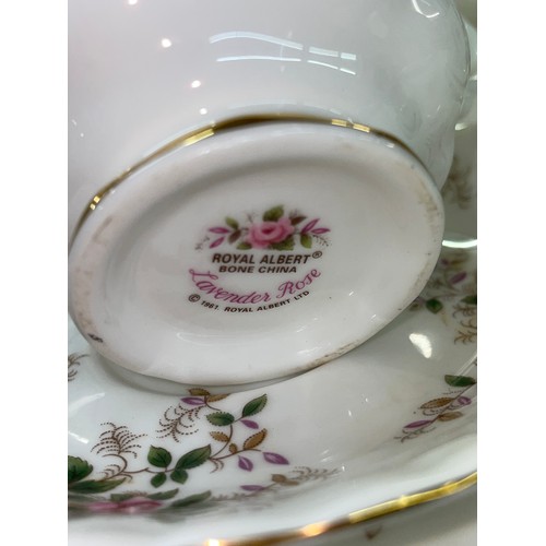 549 - ROYAL ALBERT BONE CHINA LAVENDER ROSE TEASET