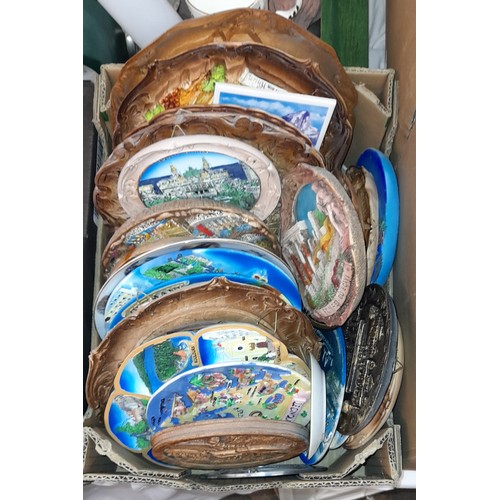 541 - CARTON - SOUVENIR WALL PLATES AND PLAQUES