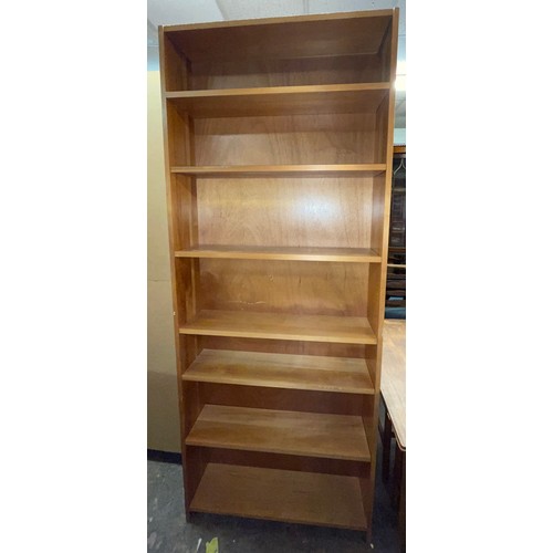 104 - BEECH UPRIGHT BOOKCASE