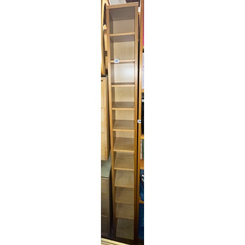 105 - TWO OAK EFFECT CD STORAGE TOWERS