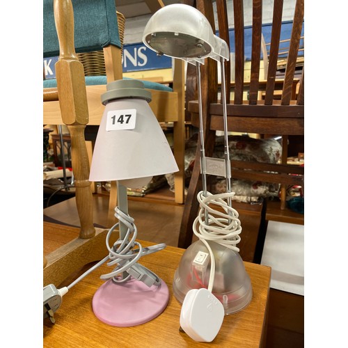 147 - TWO ADJUSTABLE DESK LAMPS