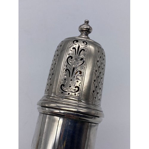 460 - SILVER LONDON BALUSTER GEORGIAN STYLE SIFTER 7.2OZ