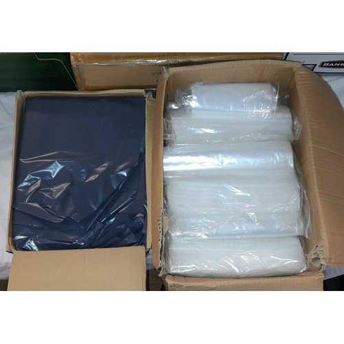 562 - TWO BOXES OF POLY BAGS AND BLACK REFUSE SACKS