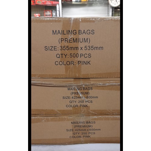 560 - THREE BOXES OF LARGE PREMIUM MAILING BAGS