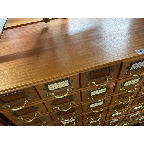 187 - EIGHT SECTION MULTI DRAWER FILING CHEST