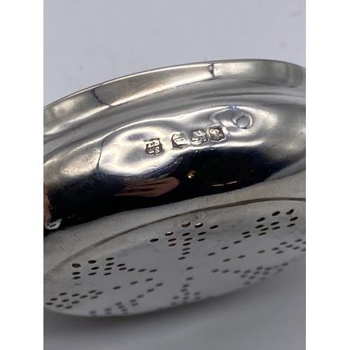 468 - SHEFFIELD SILVER TEA STRAINER 1.9OZ APPROX