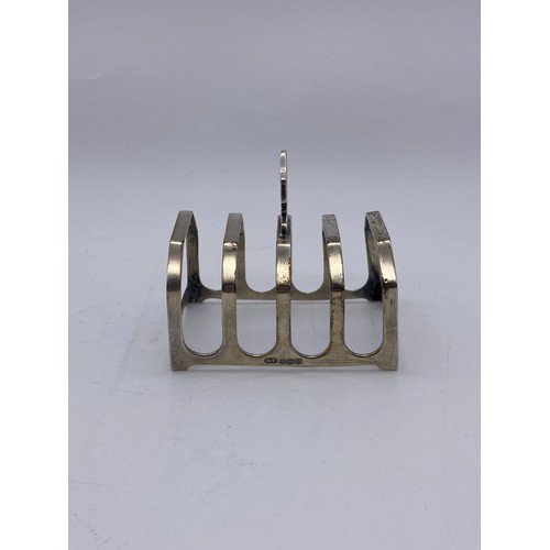 453 - SHEFFIELD 4 DIVISION SILVER TOAST RACK 1.7OZ