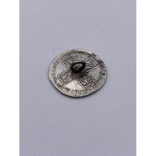 471 - FIVE GEORGIAN II SILVER COIN BUTTONS