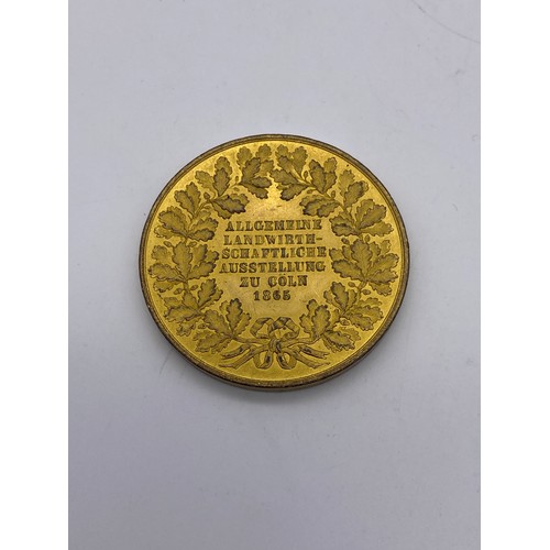 432 - GERMANY KOLN 1865 COMMEMORATING THE GENERAL AGRICULTURAL EXPOSITION, FRANCE 1889 EIFFEL TOWER MEDAL ... 