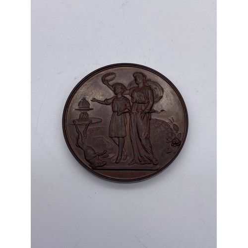 412 - 1928 JOSEPH FRY & SONS LTD BRONZE BICENTENARY MEDALLION IN PRESENTATION CASE, 1896 UNIVERSAL COOKERY... 