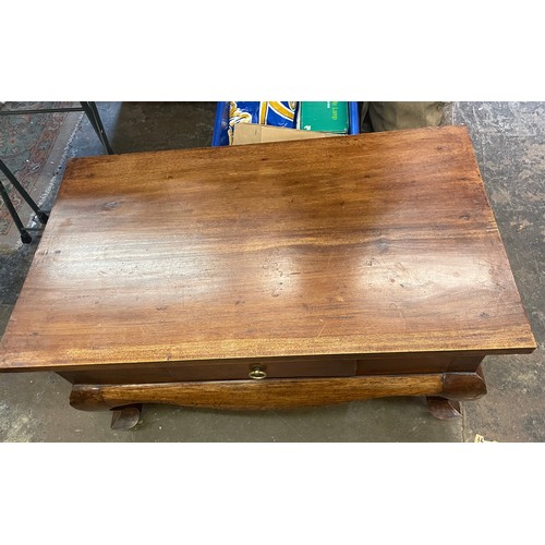 115 - EASTERN HARD WOOD LAMP TABLE WITH DRAWER