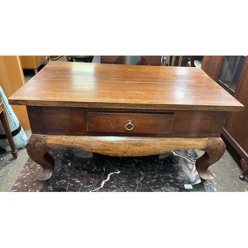 115 - EASTERN HARD WOOD LAMP TABLE WITH DRAWER