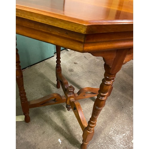 100 - EDWARDIAN WALNUT OCTAGONAL OCCASIONAL TABLE