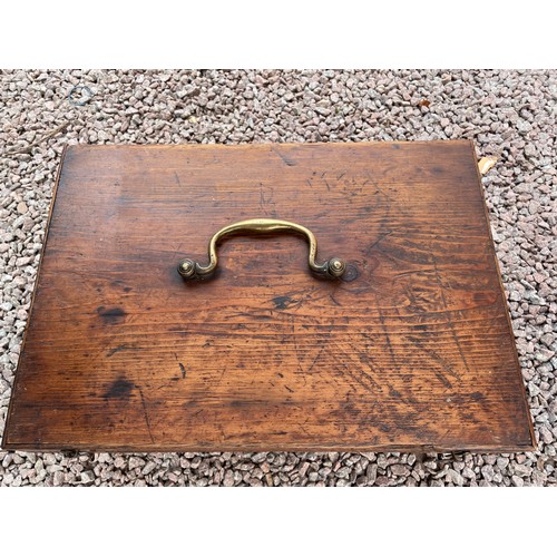 179 - SMALL PINE BOX WITH BALE HANDLE