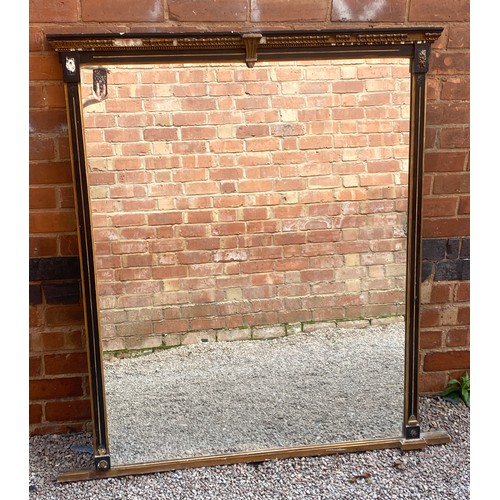 262 - REGENCY EBONISED AND PARCEL GILT PIER MIRROR