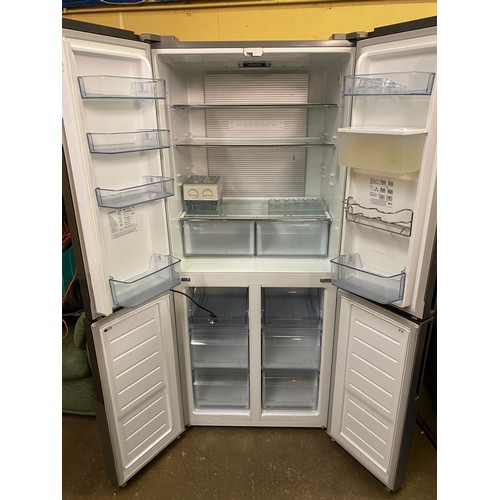 95 - KENWOOD SILVER DOUBLE DOOR FIRDGE FREEZER WITH WATER DISPENSER