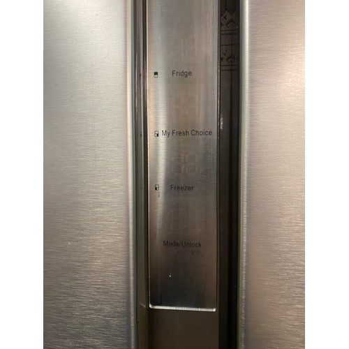 95 - KENWOOD SILVER DOUBLE DOOR FIRDGE FREEZER WITH WATER DISPENSER