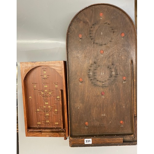 331 - VINTAGE BAGATELLE BOARD AND ONE OTHER