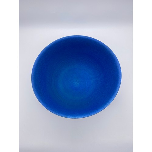 671 - COBALT BLUE STUDIO POTTERY BOWL