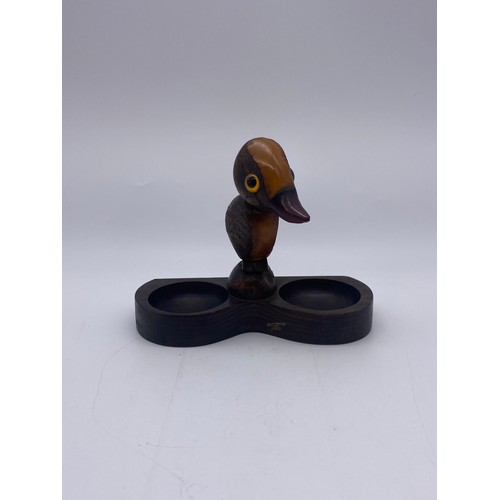 718 - YZ NUTBIRD ART DECO TWIN BOWL ASHTRAY