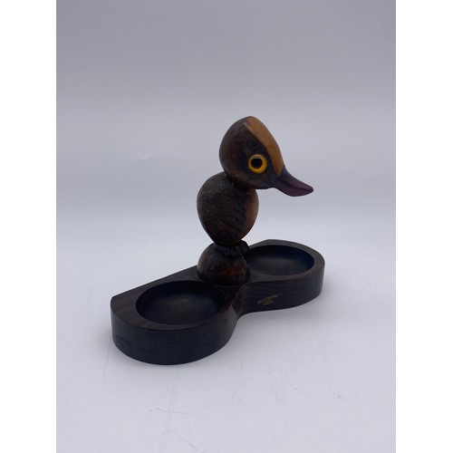 718 - YZ NUTBIRD ART DECO TWIN BOWL ASHTRAY