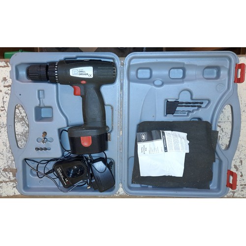 483 - VARIOUS CASED ELECTRIC DRILL AND POWER TOOLS, SANDER AND DRILL BIT SHARPENER