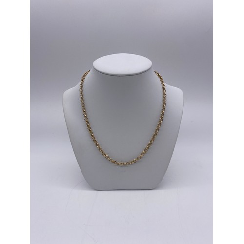 548 - 9CT GOLD BELCHER LINK NECKLACE 17.9G APPROX