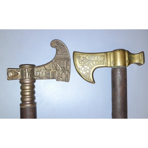 497 - PAIR OF ORNAMENTAL AXES