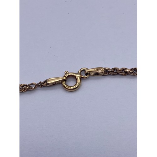 590 - 9CT GOLD ROPE TWIST CHAIN 2.2G APPROX