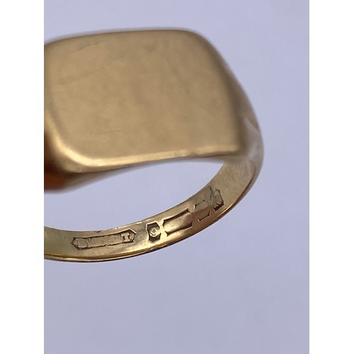 592 - 9CT GOLD SIGNET RING SIZE N 4.1G APROX