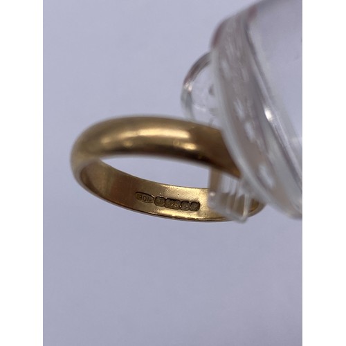 538 - TWO 9CT GOLD WEDDING BANDS 4.7G APPROX