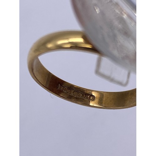 538 - TWO 9CT GOLD WEDDING BANDS 4.7G APPROX