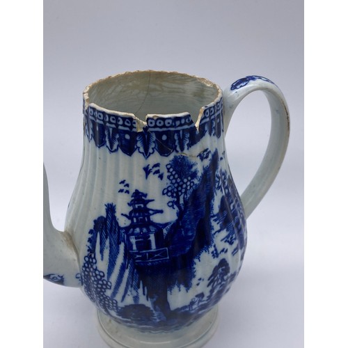 661 - ROYAL DOULTON ISAAC WALTON WARE EPNS MOUNTED JUG BY NOKE, 18TH CENTURY BLUE AND WHITE TEAPOT A/F, AN... 