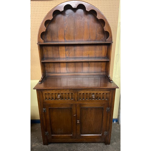 87 - OAK CARVED DUTCH DRESSER