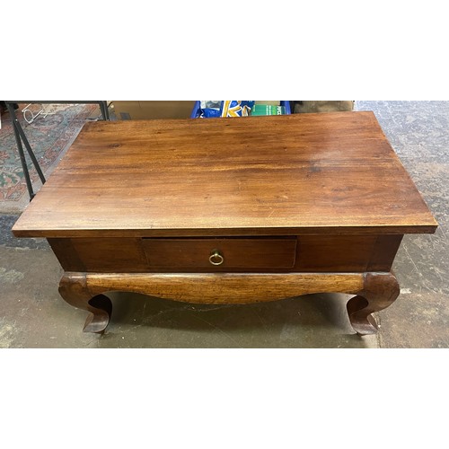 95 - EASTERN HARD WOOD LAMP TABLE WITH DRAWER