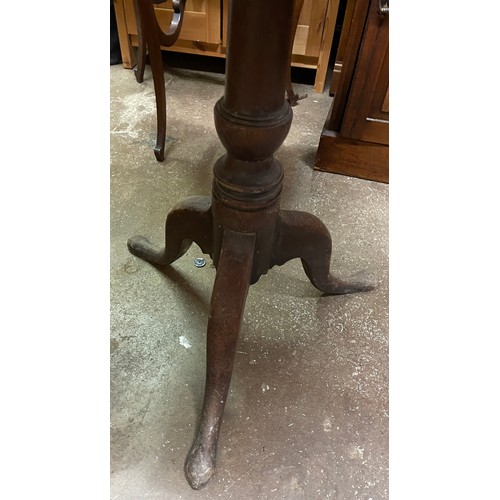 143 - GEORGE III MAHOGANY TILT TOP TRIPOD TABLE