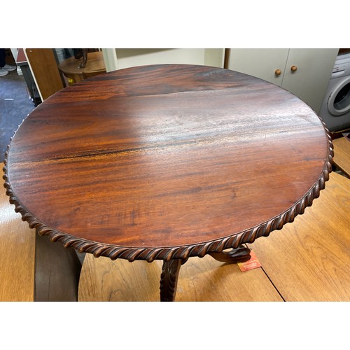 144 - REPRODUCTION MAHOGANY MID 18TH CENTURY STYLE TRIPOD TABLE WITH BIRDCAGE