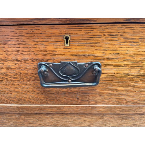 1B - EDWARDIAN OAK TWO OVER TWO DRAWER CHEST